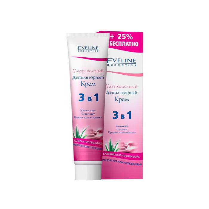 Eveline ultra nozik 3в1 aloэ va ipak bilan depilyatsiya kremi 125ml