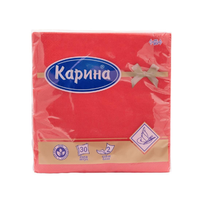 Салфетки бумажная КАРИНА 2х слой 2шт
