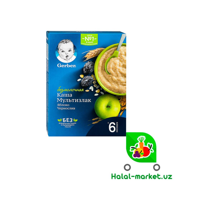 Gerber ko'p donli yorma olma-urg'och 180g