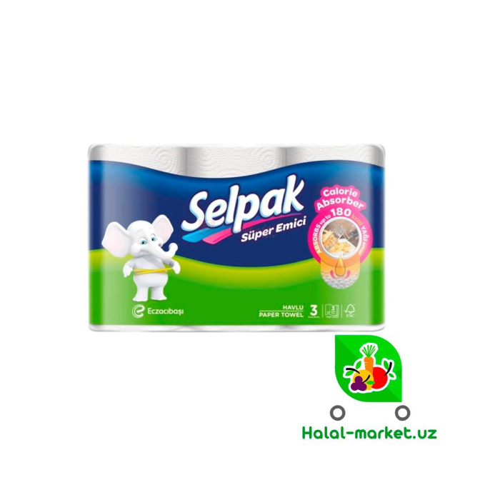 SELPAK Calorie Absorb 3 rul. 3 qatlamli qog'oz sochiqlar