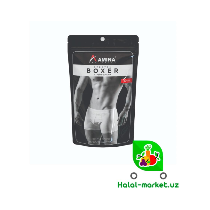 Трусы мужские AMINA BOXER 020-U размер-XXXL (уп)
