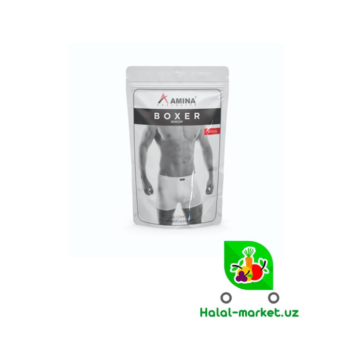 Трусы мужские AMINA BOXER размер-XL (уп)