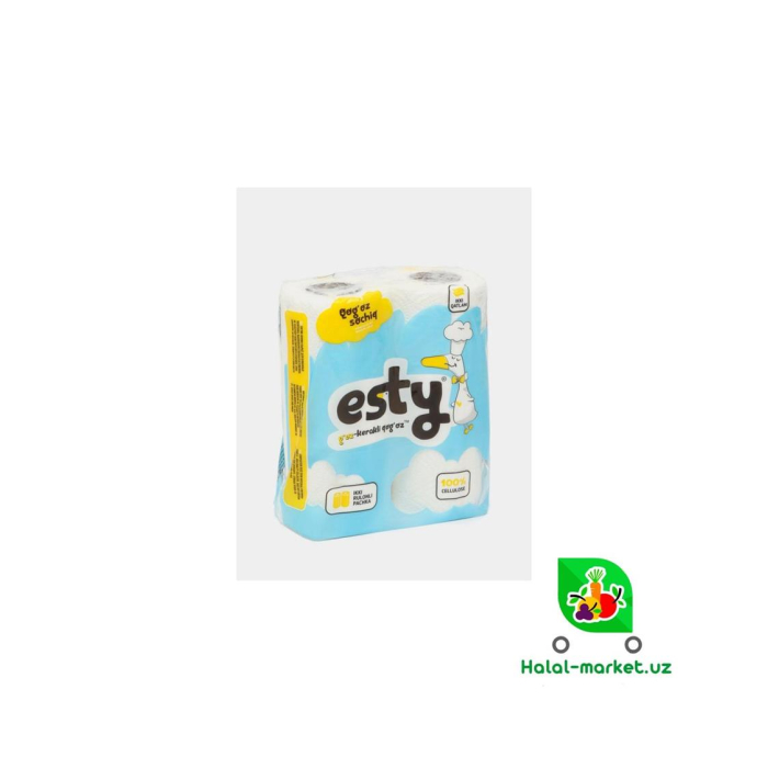 Бумажное Полотенце ESTY двухслойная 2рулона