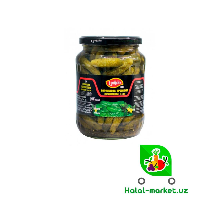 1-4 см marinatlangan LORADO kornişonlari st/б 370ml