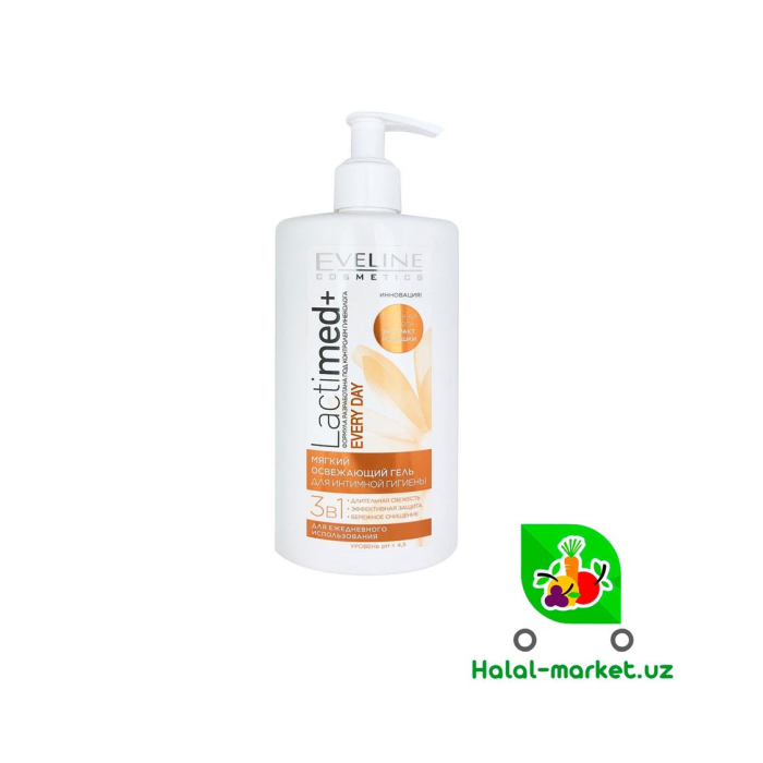Eveline Lactimed+ 3в1 Intim geli 250ml Chamomile ekstrakti bilan