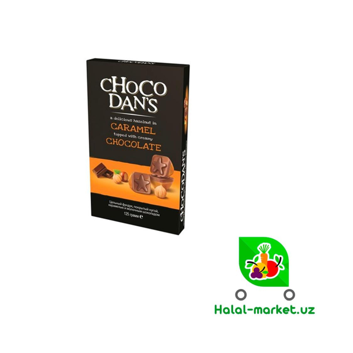CHOCO DAN'S Shirinliklari Karamel, Yong'oq 125gr