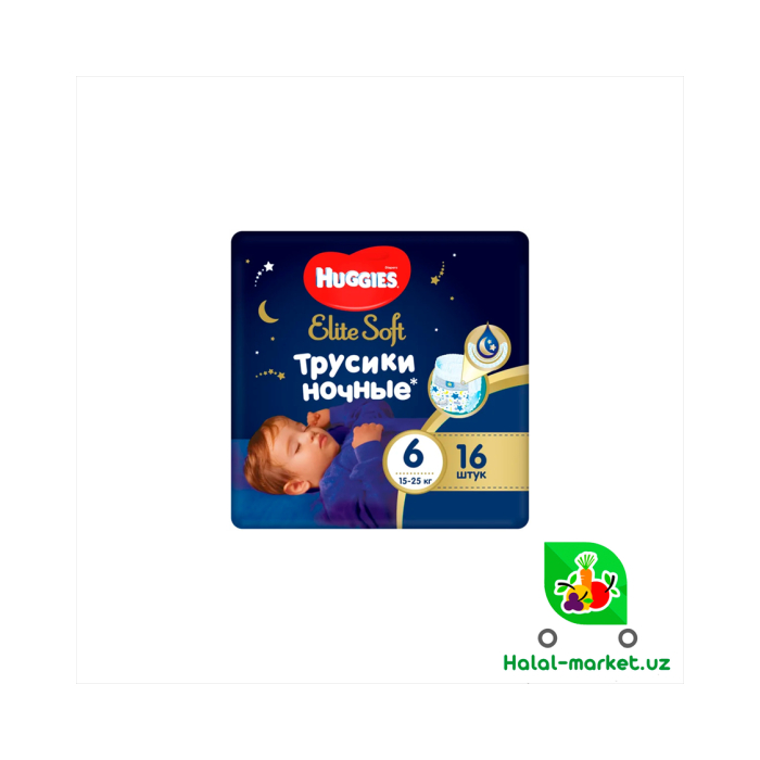 HUGGIES ELITE SOFT 6 (16ta) tungi ichki kiyimlar