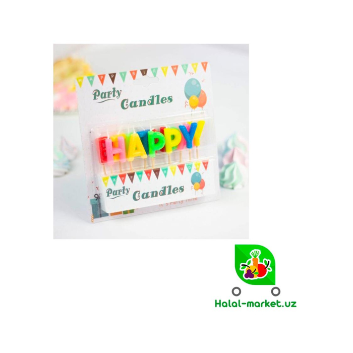 Party Happy Birthday shamlar (uzun) 10 dona