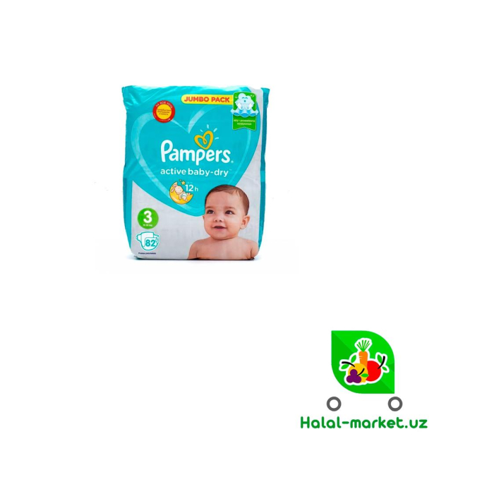 Подгузники Pampers 3 (82шт)