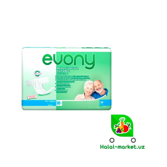 Подгузники EVONY MEDIUM ХL (шт)
