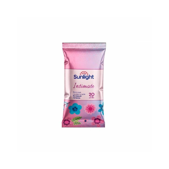 SUNLIGHT Intimate,Make-up namli nam salfetkalar 20 dona