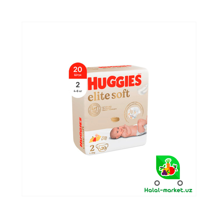 Подгузники HUGGIES ELITE SOFT Convy (2) 20шт