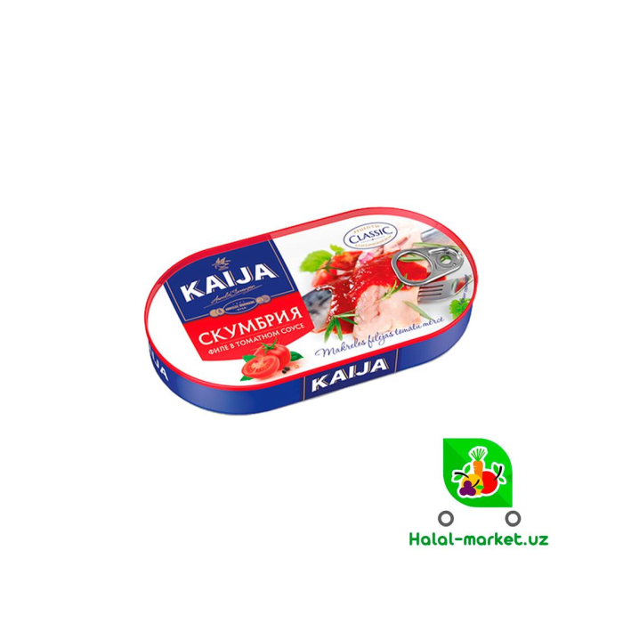 KAIJA brendi pomidor sousidagi skumbriya 170gr