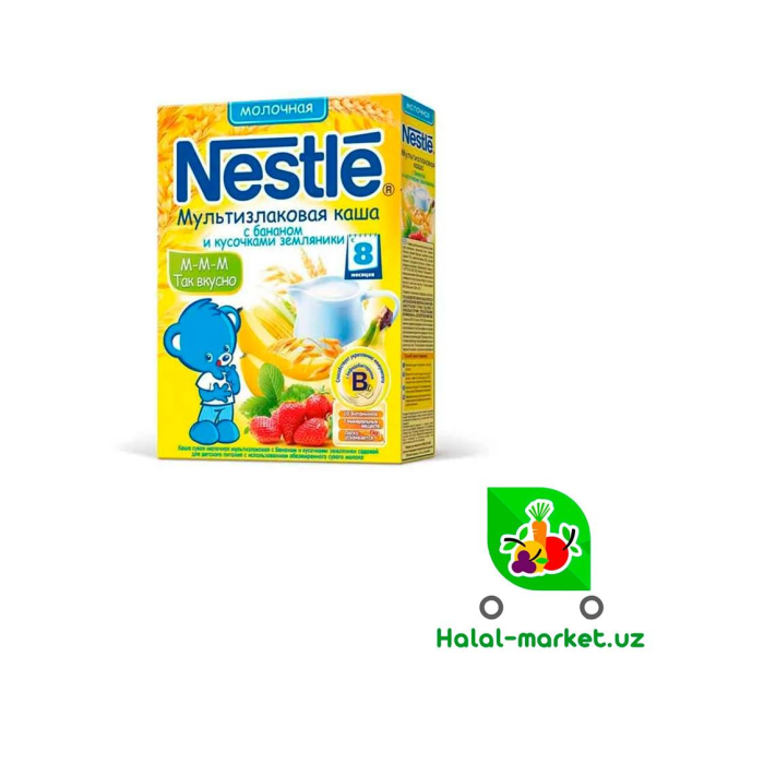 NESTLE banan va qulupnayli 200gr bo'lakli yorma