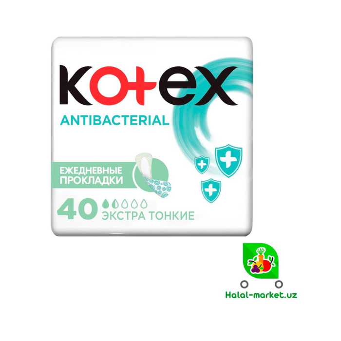 KOTEX Antibacterial 40ta kundalik