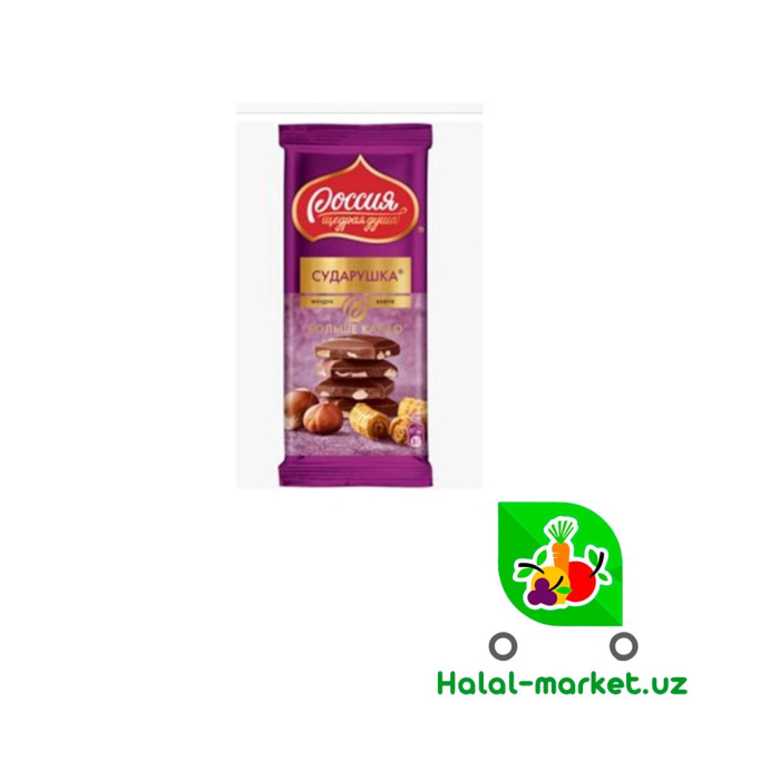 Shokolad ROSSİYA SUDARUSHKA Fındıq, Vafli 82gr