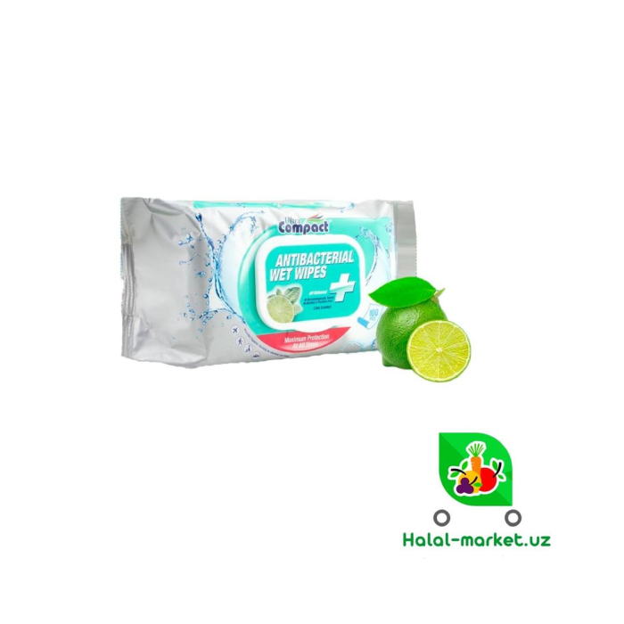 COMPACT Laym Antibakterial namlik salfetkalar 72 dona