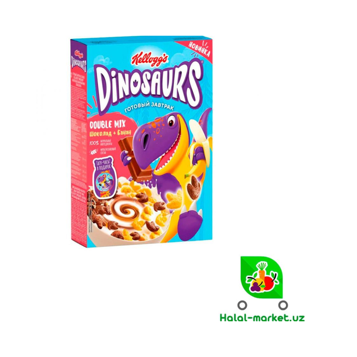 Готовый завтрак DINOSAURS Банан,Шоколад 200гр
