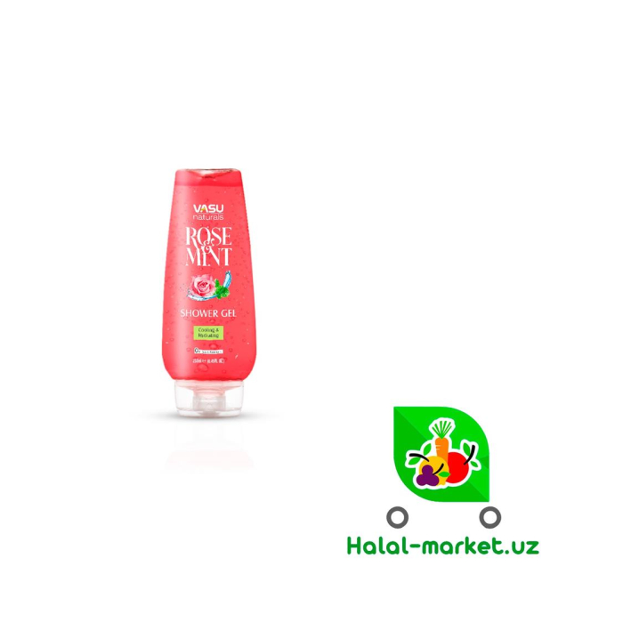 VASU NATURALS Rose Mint 250ml uchun dush gel