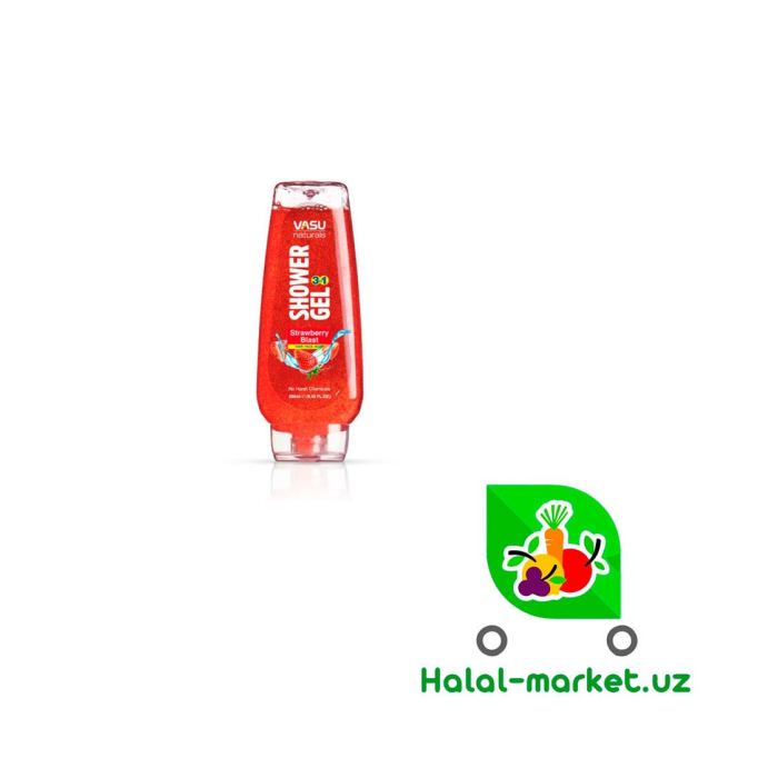 Гель для душа VASU NATURALS Strawberry Blast 250мл