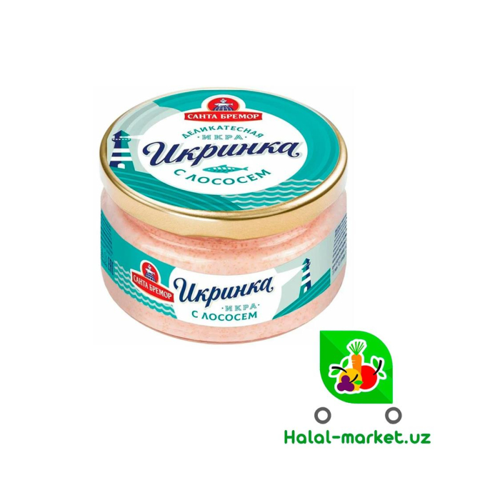SANTA BREMOR bilan lososli delikates ikra 160gr qadoqda