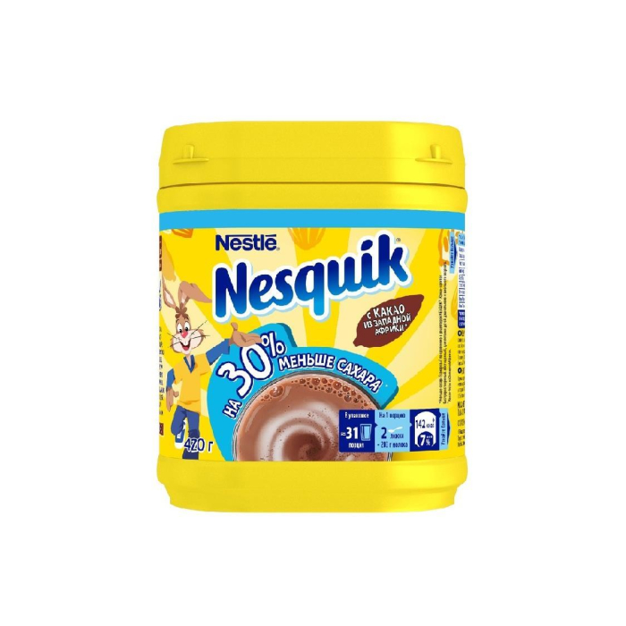 Какао NESQUIK Разбуди Молоко 420гр Пл/б