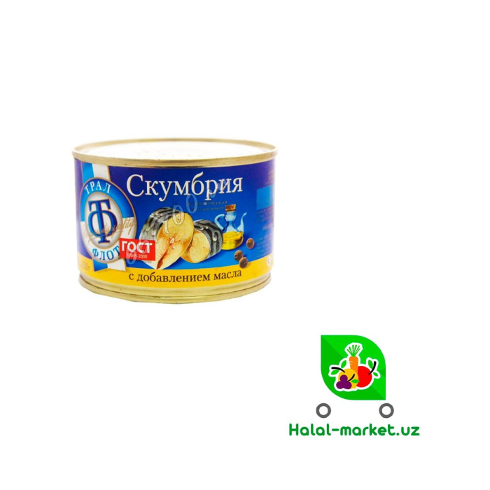 ТРАЛ ФЛОТ Skumbriya bilan yog' qo'shilgan 240gr