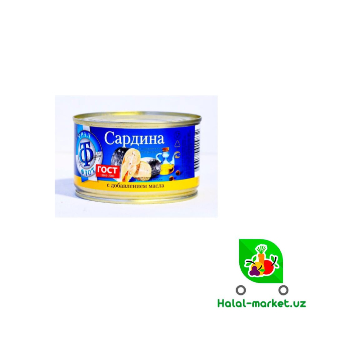ТРАЛ ФЛОТ Sardina yog' qo'shilgan 240gr