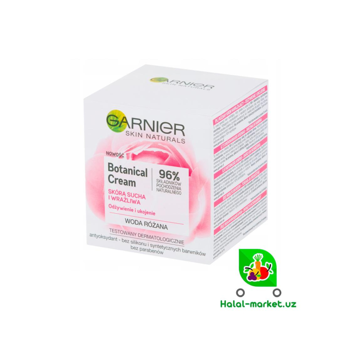 GARNIER Asosiy Parvarish uchun Yuz Kremi, Atirgul suvi bilan 50ml