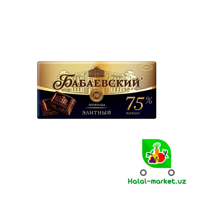 Шоколадная плитка Бабаевский Элитный 75%какао 90гр
