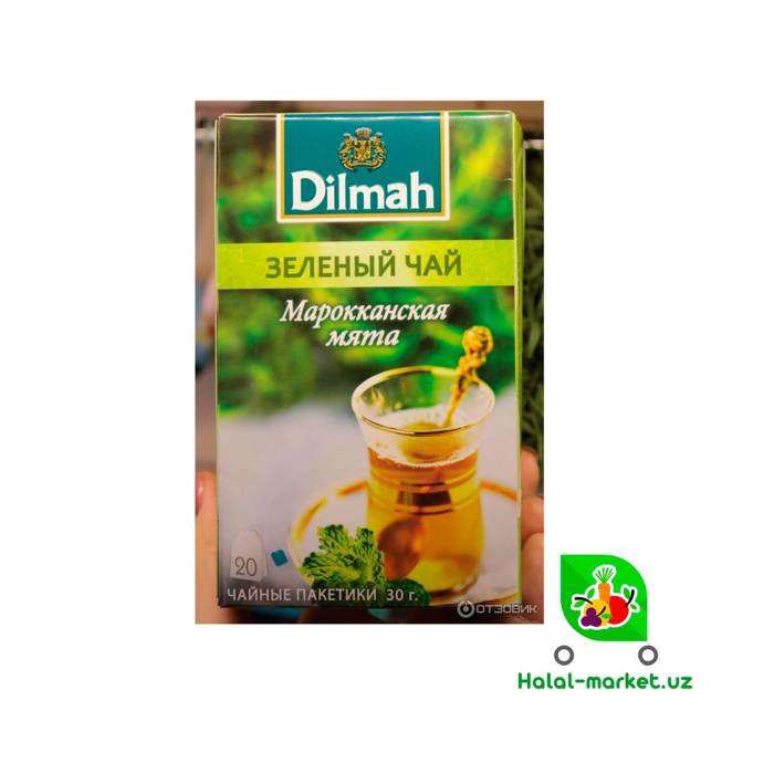 Dilmah Marokash minta bilan yashil choy paketlarida 20 dona