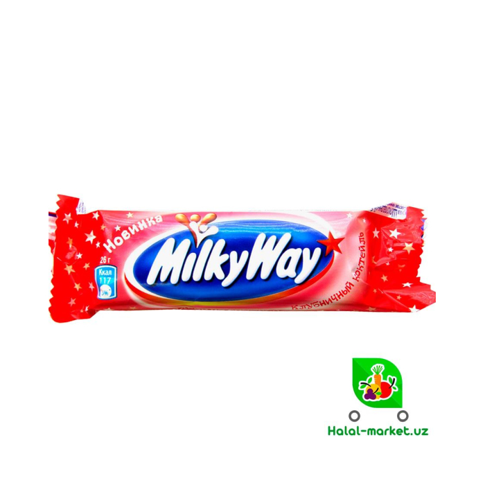 MilkyWay qulupnayli 26gr batonchik