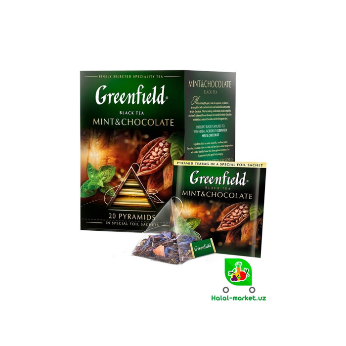 Qora choy GREENFIELD CHocolate,Mint 20pak.
