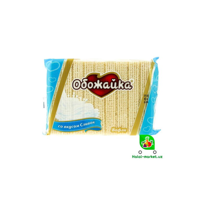 Вафли ОБОЖАЙКА со вкусом Сливок 225гр