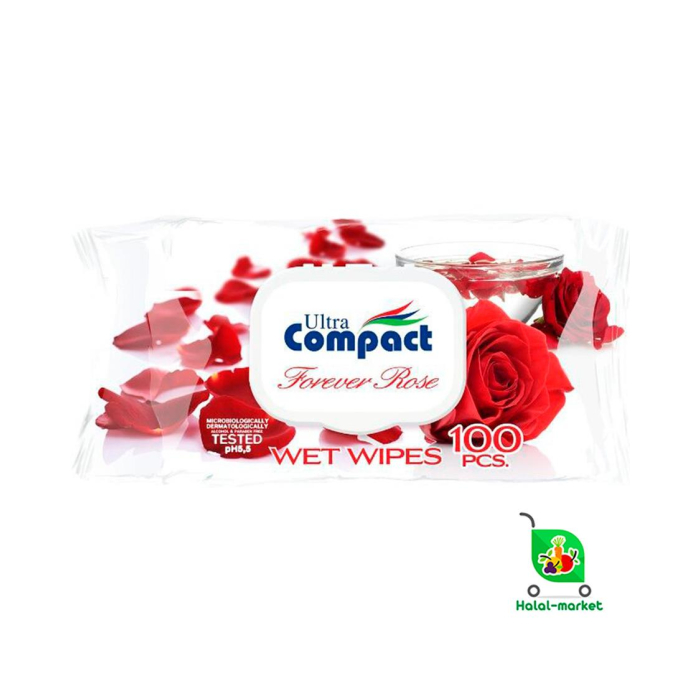 Влажные Салфетки COMPACT Роза 100шт