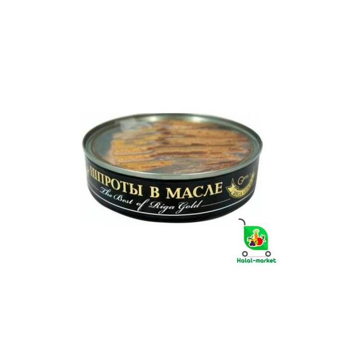 RIGA GOLD Шпроты в Масле 160гр (прозрачная крышка)