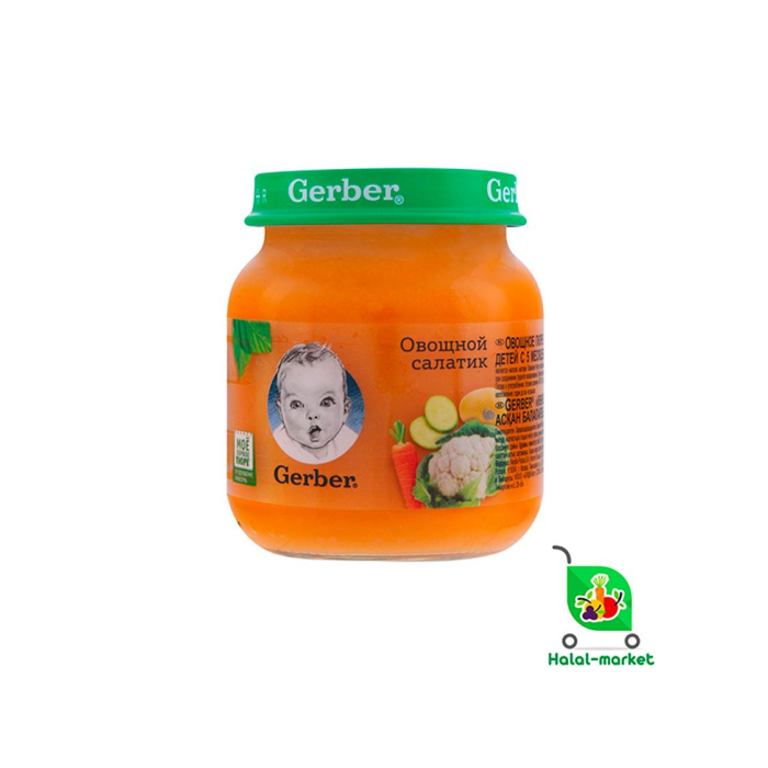 ДЕТСКОЕ ПЮРЕ Garber ОВОЩНОЙ САЛАТИК 130гр