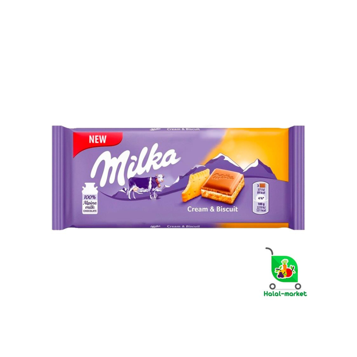 Milka Biskvitli Shokoladli Plitka 100gr