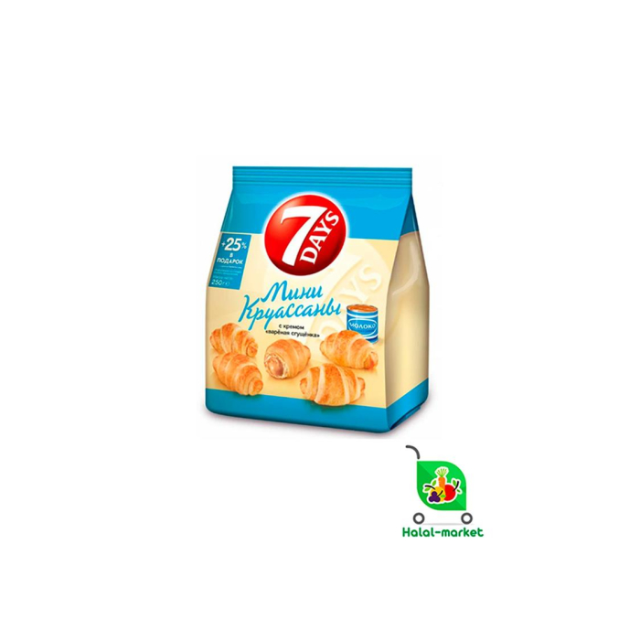 Mini 7DAYS kruassanlari Qaynatilgan shirin qaymoq 105g