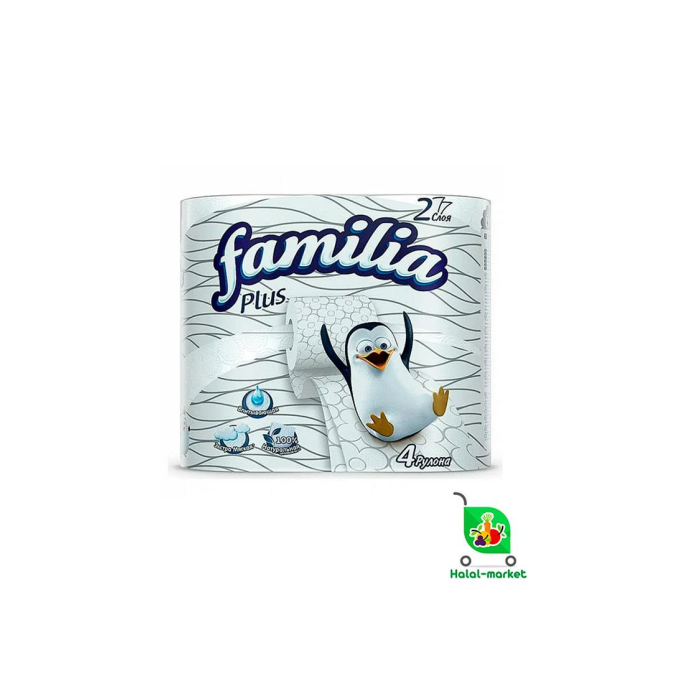 Туалетная Бумага Familia plus Белый 4 рулон