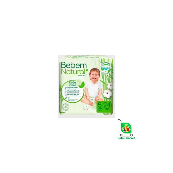Подгузники BEBEM NATURAL №5 24шт