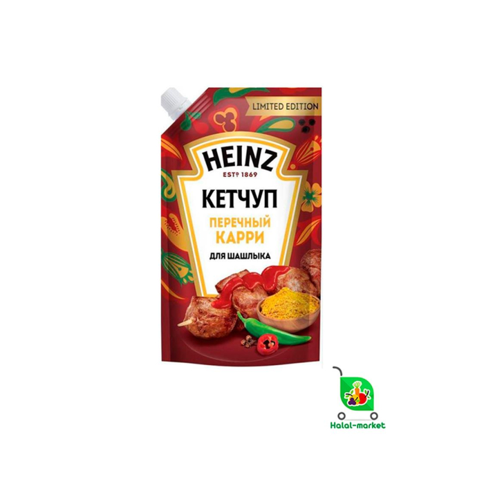 Кетчуп HEINZ Перечный Карри для Шашлыка 320гр
