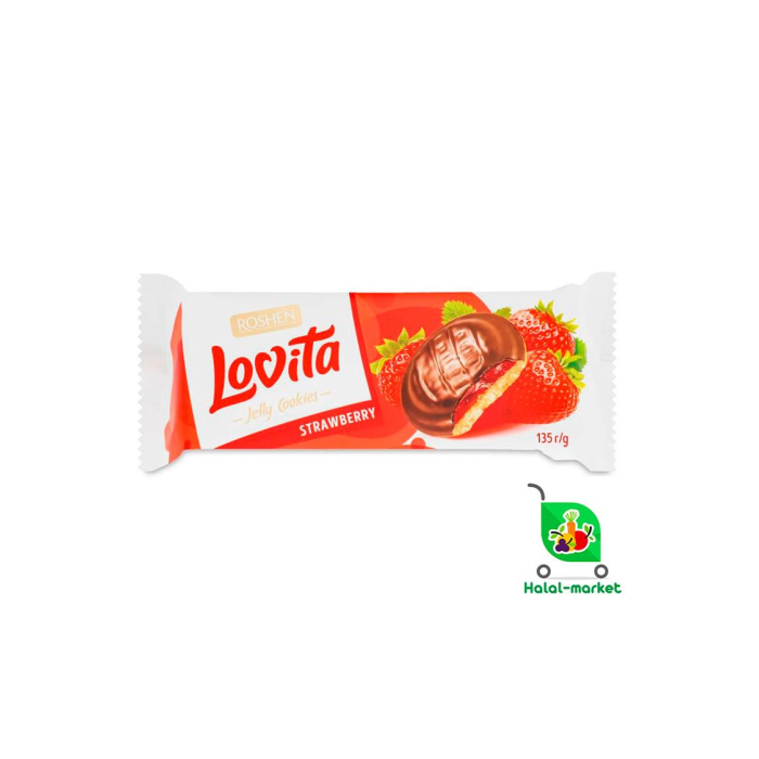 ROSHEN LOVITA Cookies Qulupnay 135gr