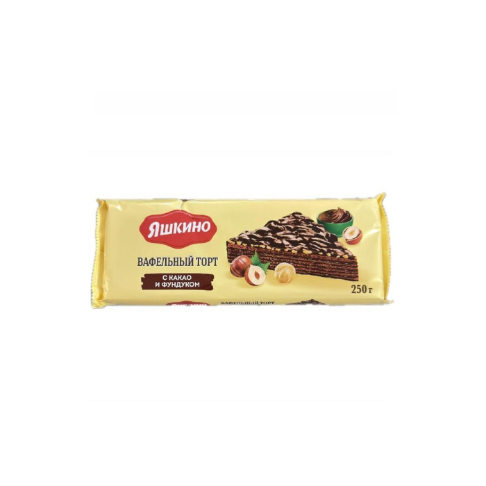 Yashkino Waffle Torti Yong'oq bilan 250g