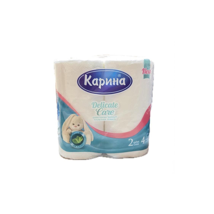 Туалетная бумага КАРИНА DELICATE CARE 2х слой 4шт