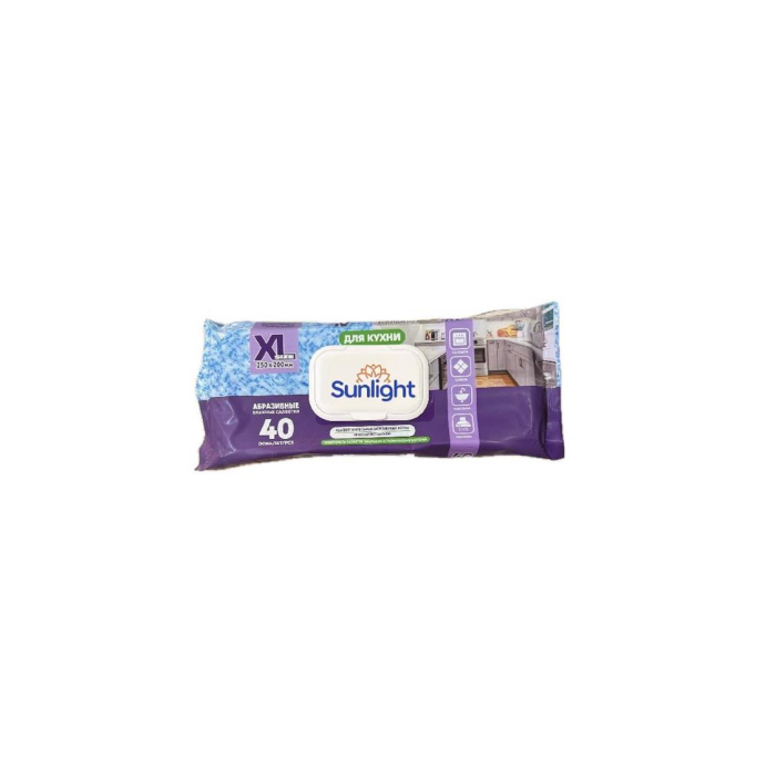 Влажные салфетки SUNLIGHT XL 2.50*2.00 40шт