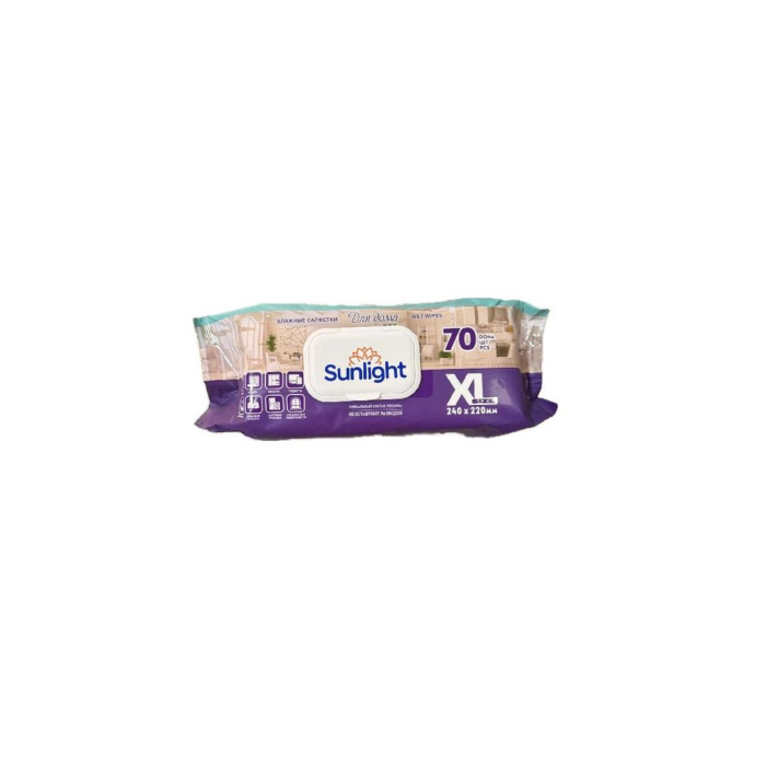 Влажные салфетки SUNLIGHT XL 70шт