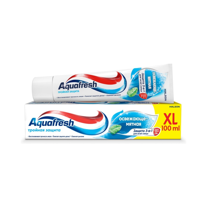 Aquafresh тіс пастасы сергітетін жалбыз 100 мл