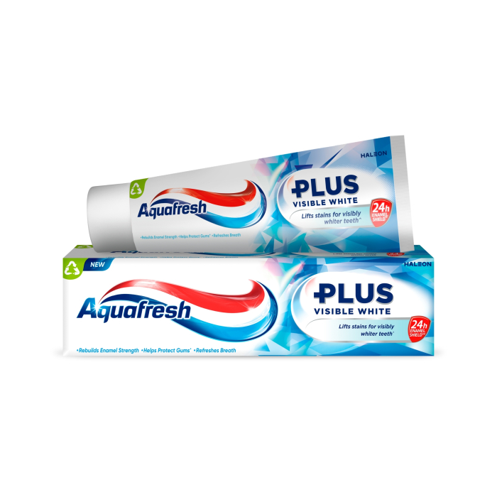 Тіс пастасы AQUAFRESH Plus Visible White, 75 мл