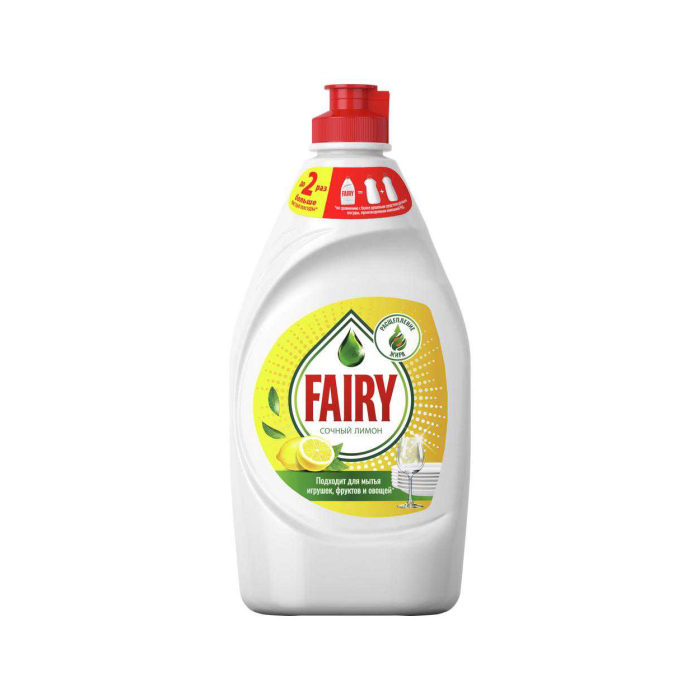 Средство  для мытья посуды Fairy сочный лимон 450 мл